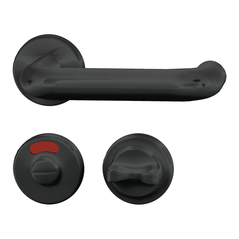 Schwarze Türklinke Wanda für Badezimmer