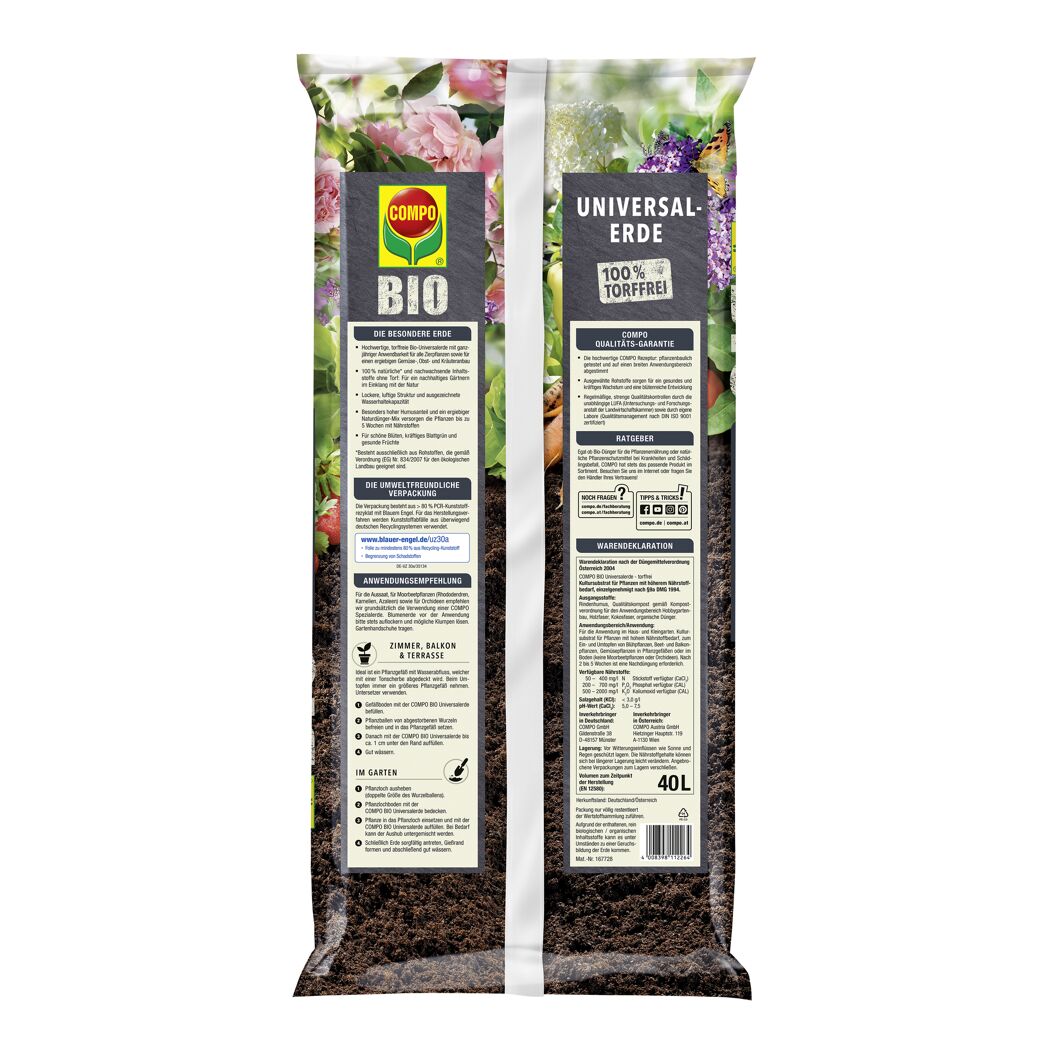 COMPO BIO Universalerde 40l torffrei