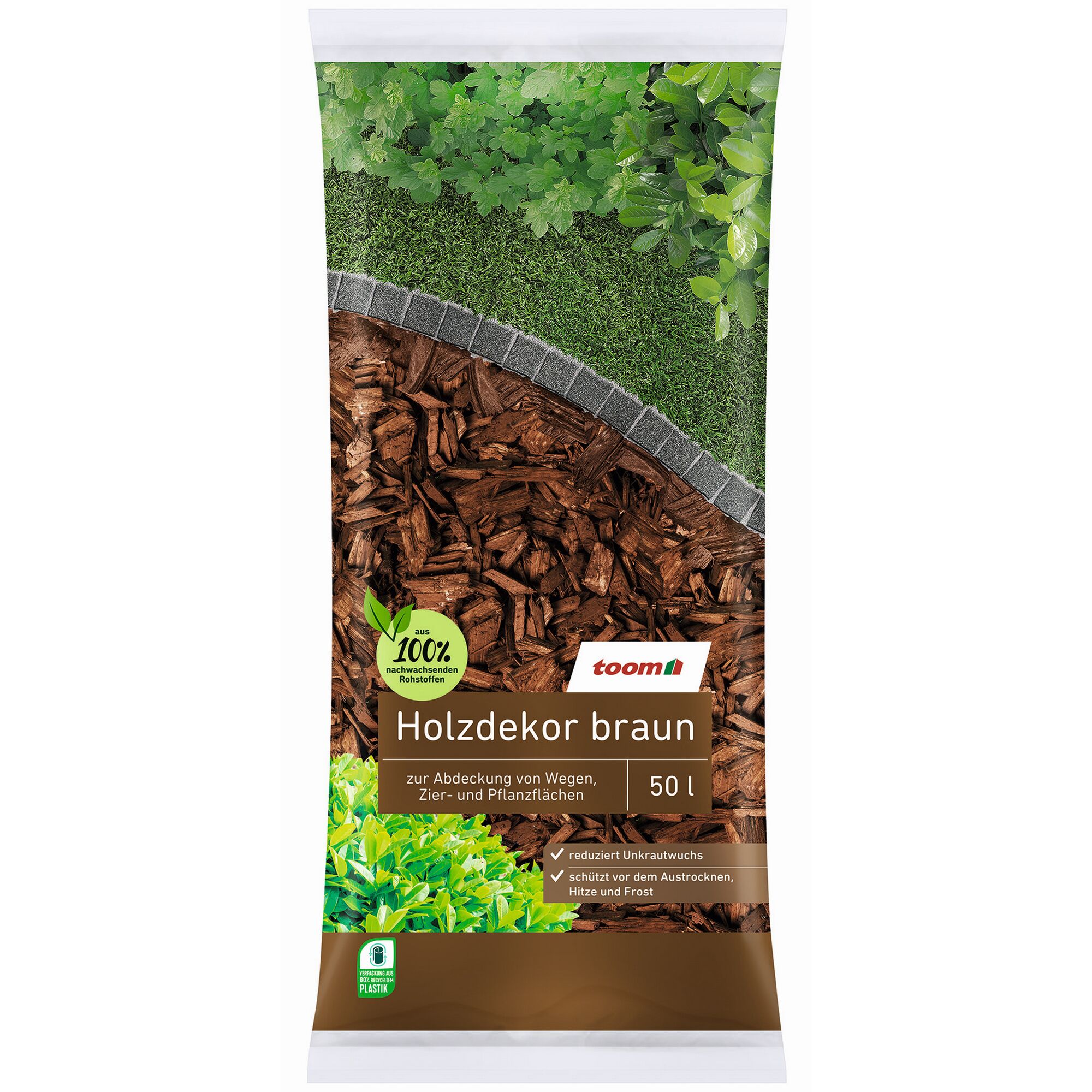 Toom Holzdekor braun 50l Sack