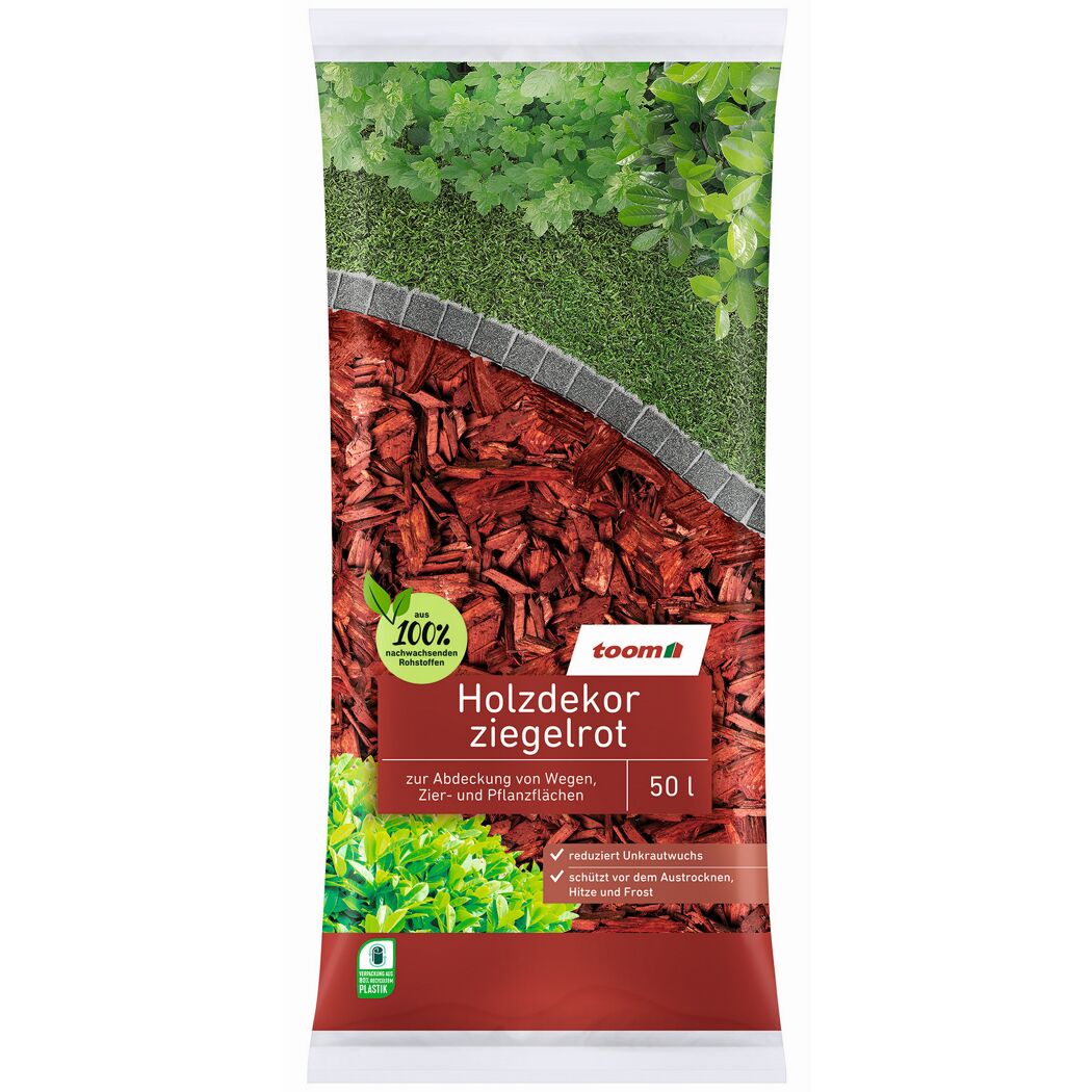 Toom Holzdekor ziegelrot 50l