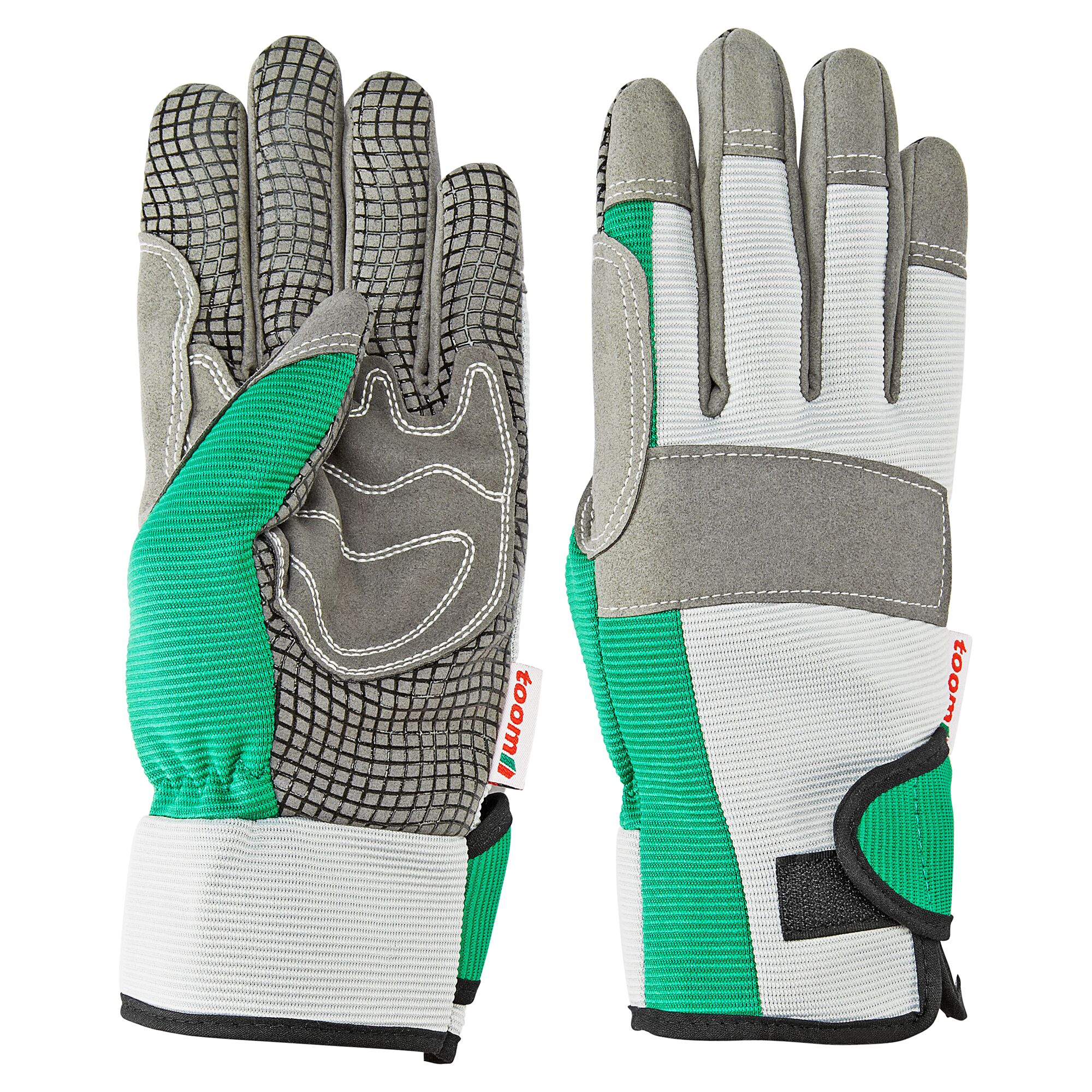 Gärtnerhandschuhe Größe 7, grün, grau, weiß