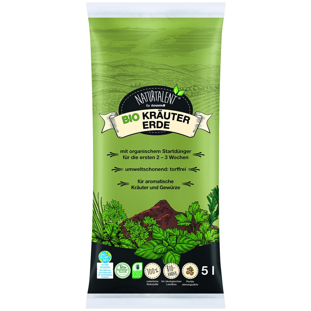 Naturtalent Bio Kräutererde 5l Beutel