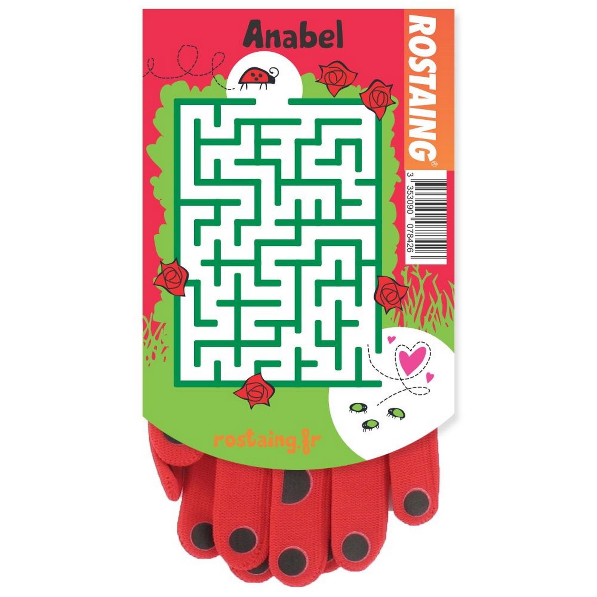 Kinder-Garten-und Freizeithandschuh 'Anabel der Marienkäfer' rot 3-4 Jahre + product picture