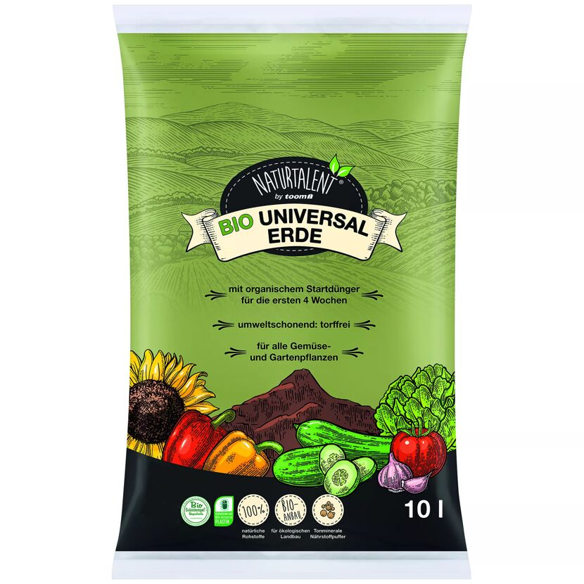Naturtalent Bio Universalerde 10l für Gemüse und Gartenpflanzen