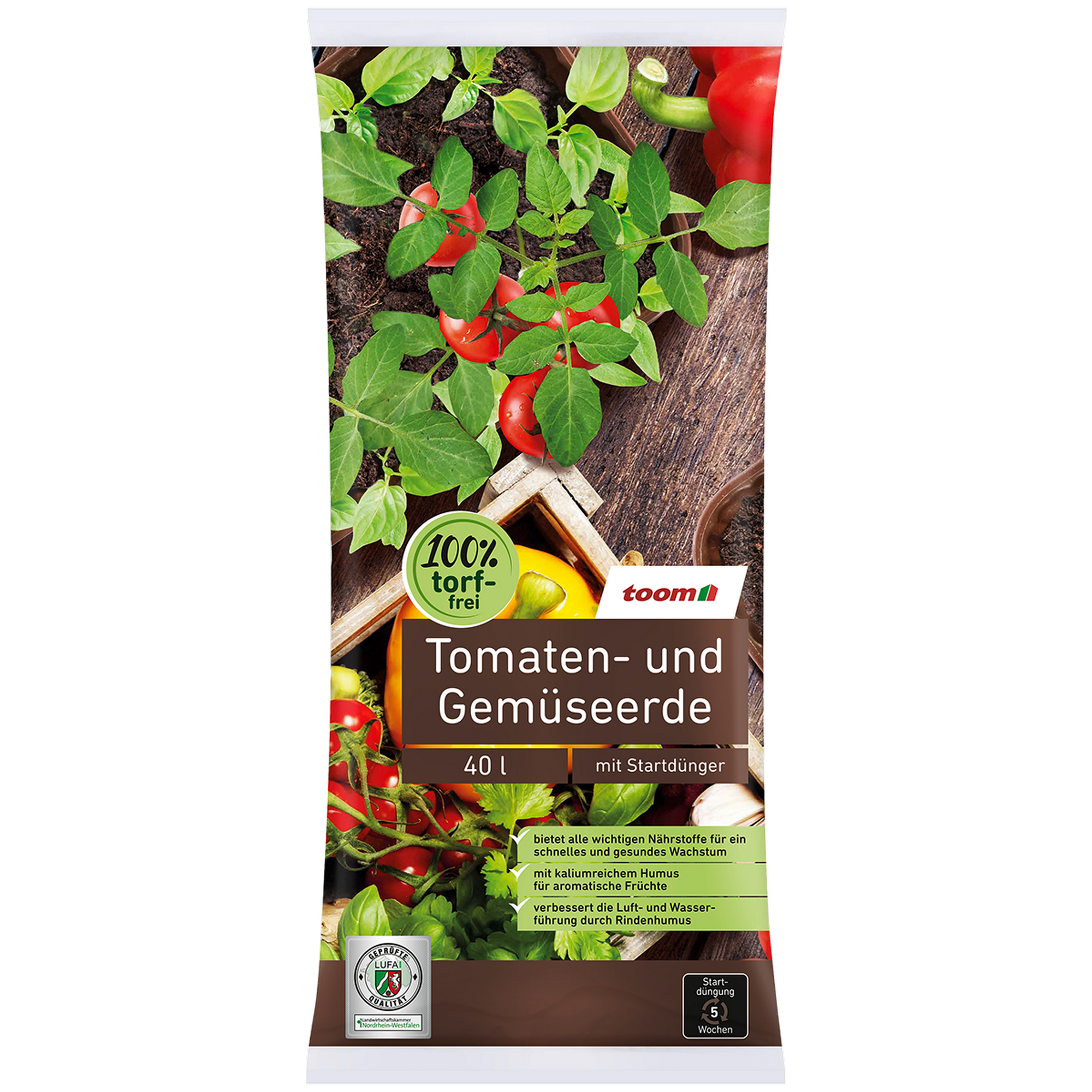 Tomaten- und Gemüseerde torffrei 40 l + product picture