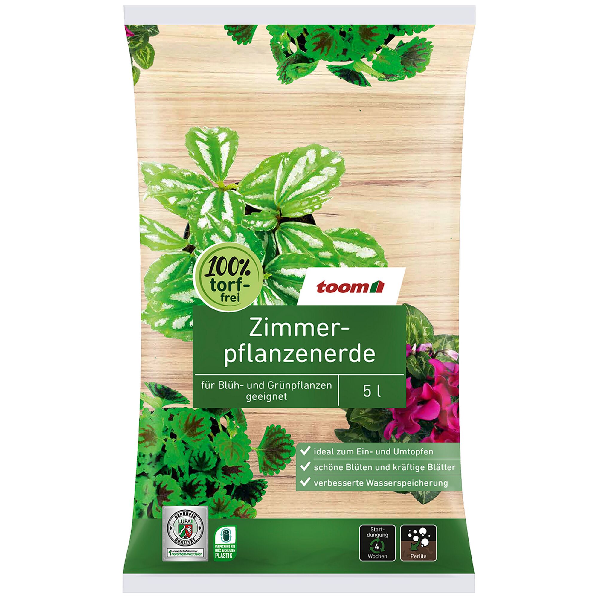 Toom Zimmerpflanzenerde 5l torffrei