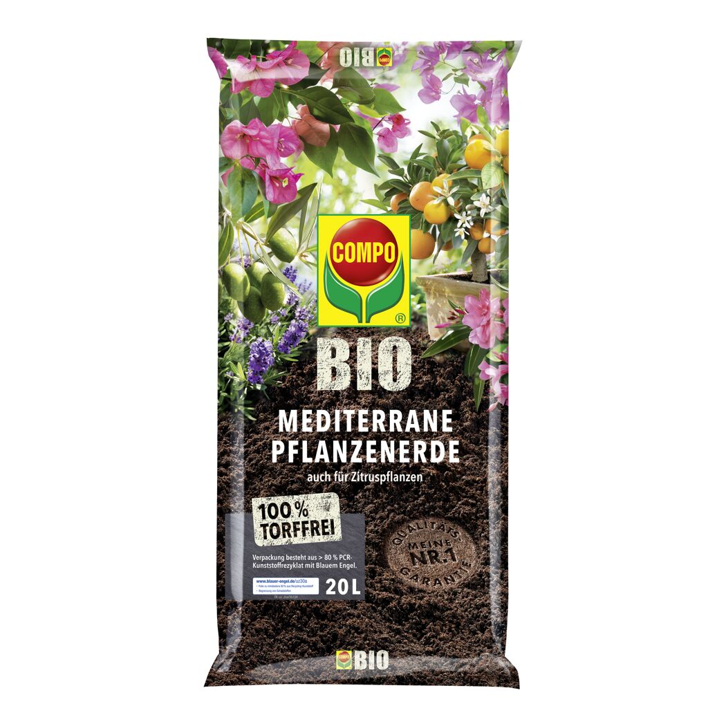 COMPO BIO Mediterrane Pflanzenerde 20l für Zitruspflanzen
