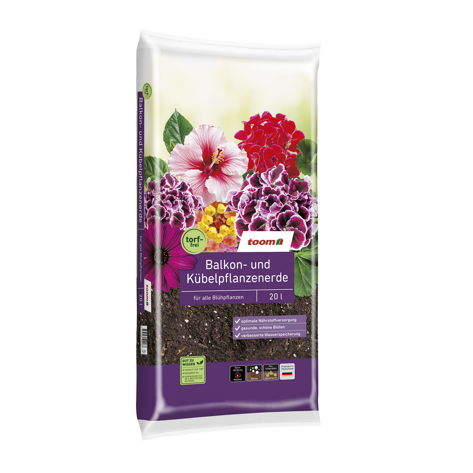 Balkon- und Kübelpflanzenerde torffrei 20 l