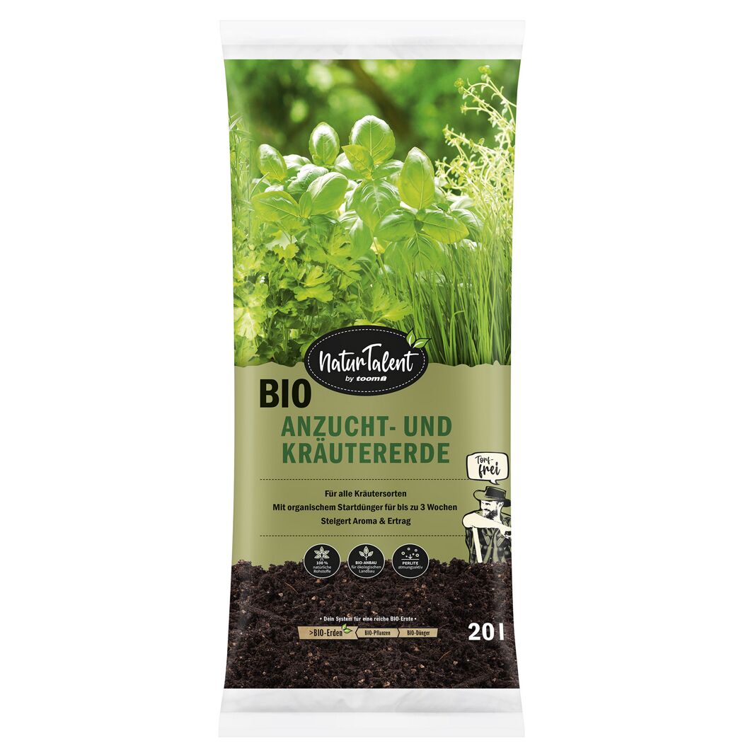Naturtalent Bio Anzucht- und Kräutererde 20l