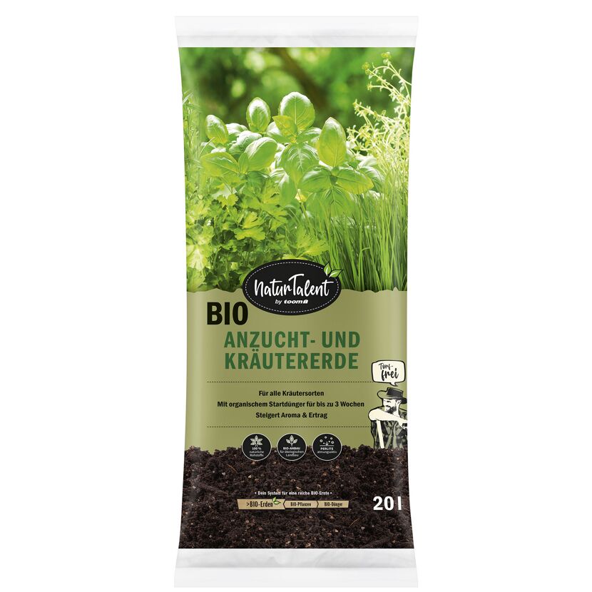 Naturtalent Bio Anzucht- und Kräutererde 20l