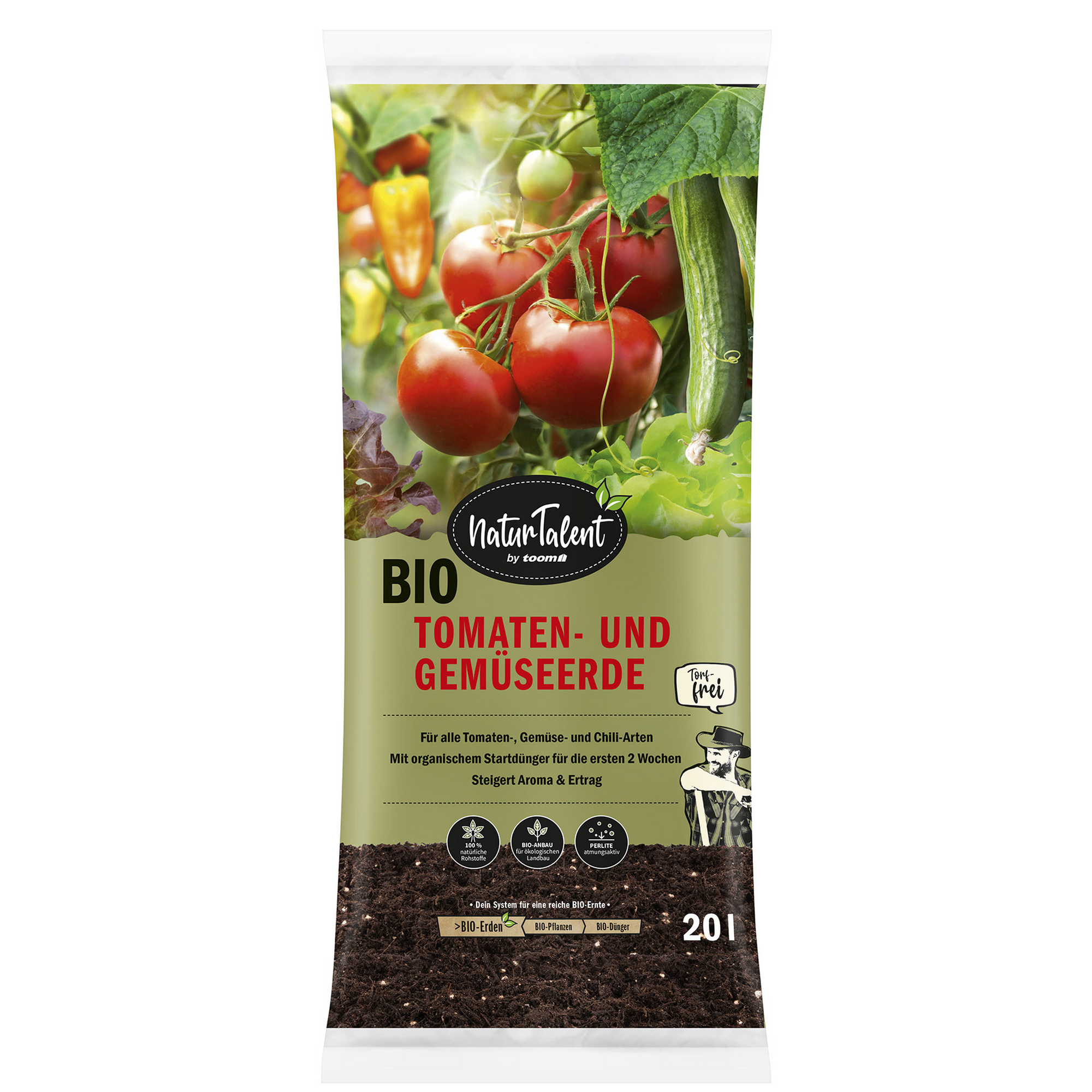 Naturtalent by toom® Bio Tomaten- und Gemüseerde 20 l + product picture