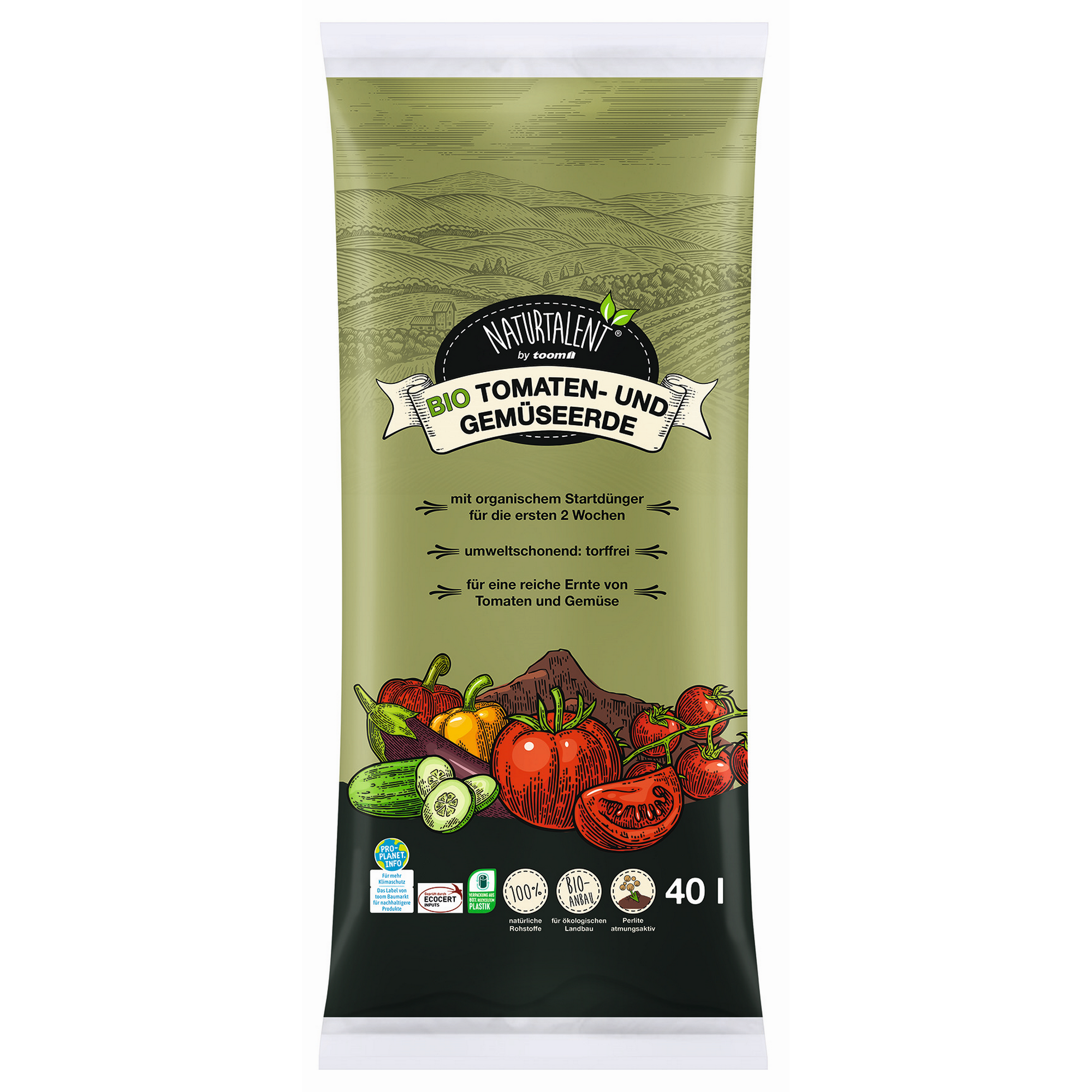 Naturtalent by toom®Bio Tomaten- und Gemüseerde 40l + product picture