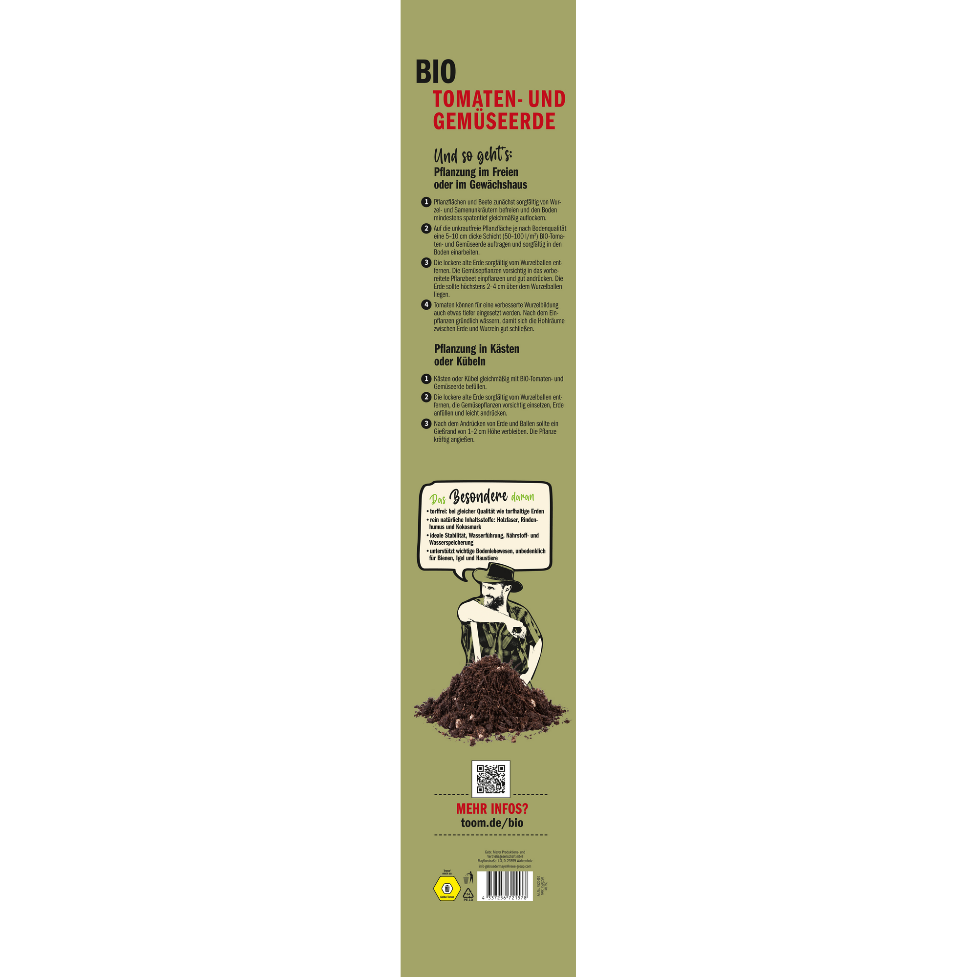 Naturtalent by toom®Bio Tomaten- und Gemüseerde 40l