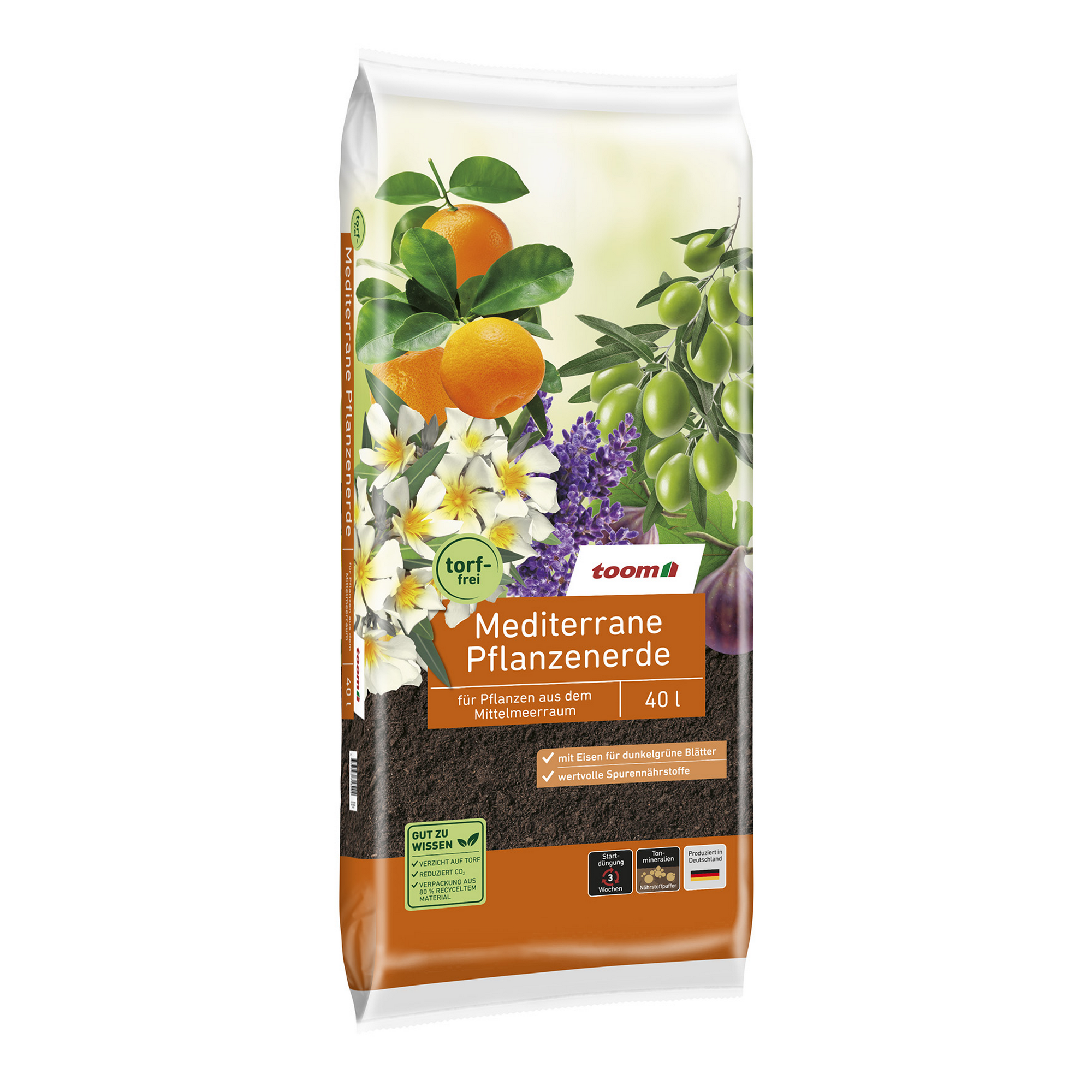Mediterrane Pflanzenerde torffrei 40 l