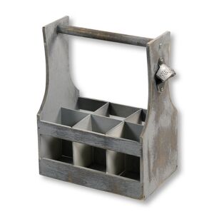 Flaschenträger Pappel grau 31 x 35 x 20 cm