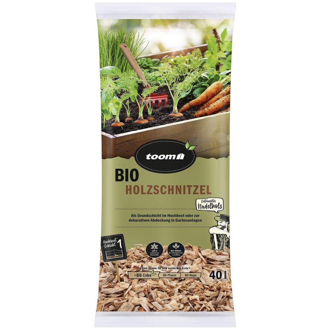 Bio-Holzschnitzel 'Naturtalent' torffrei 40 l