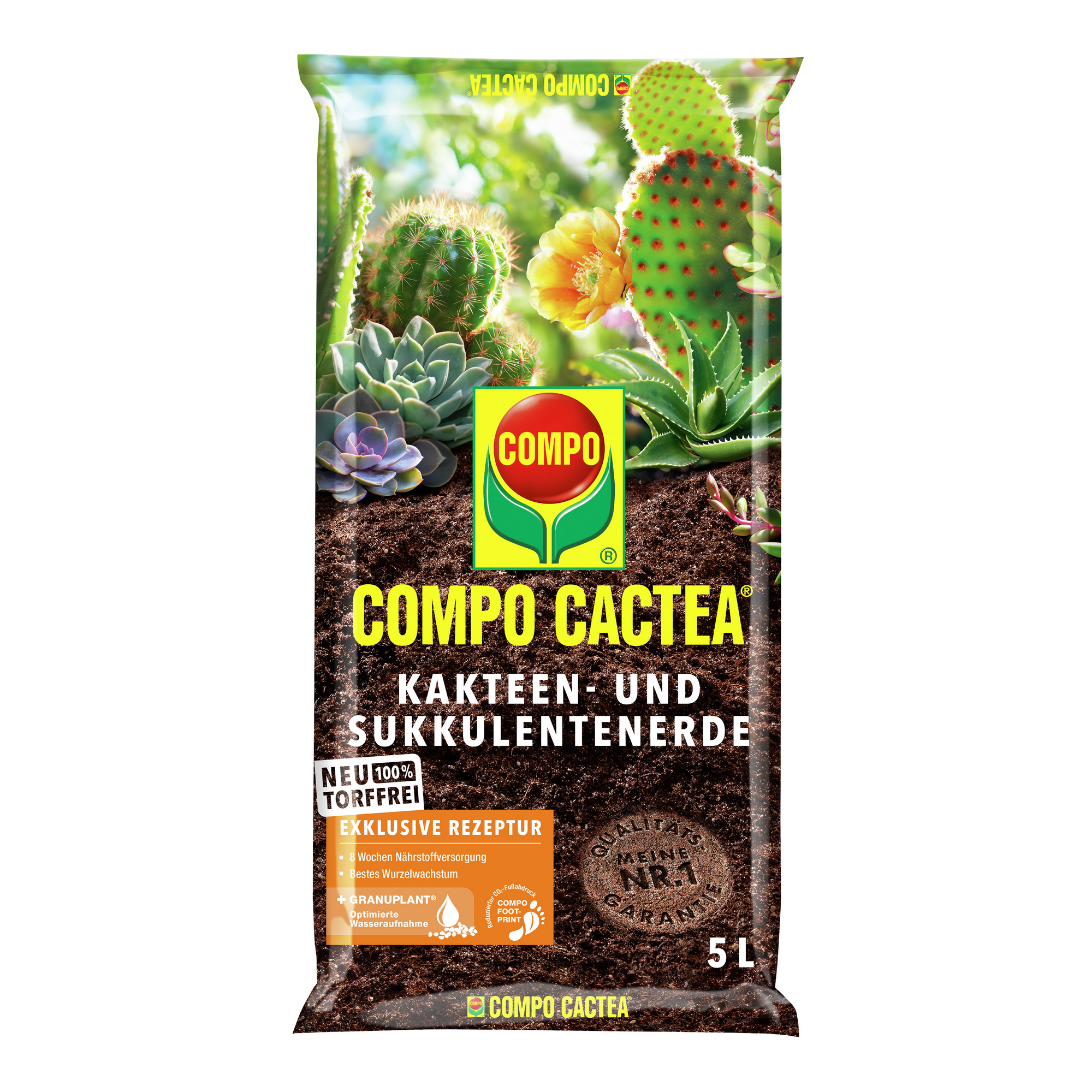 Kakteen- und Sukkulentenerde 'Compo Cactea' torffrei 5 l