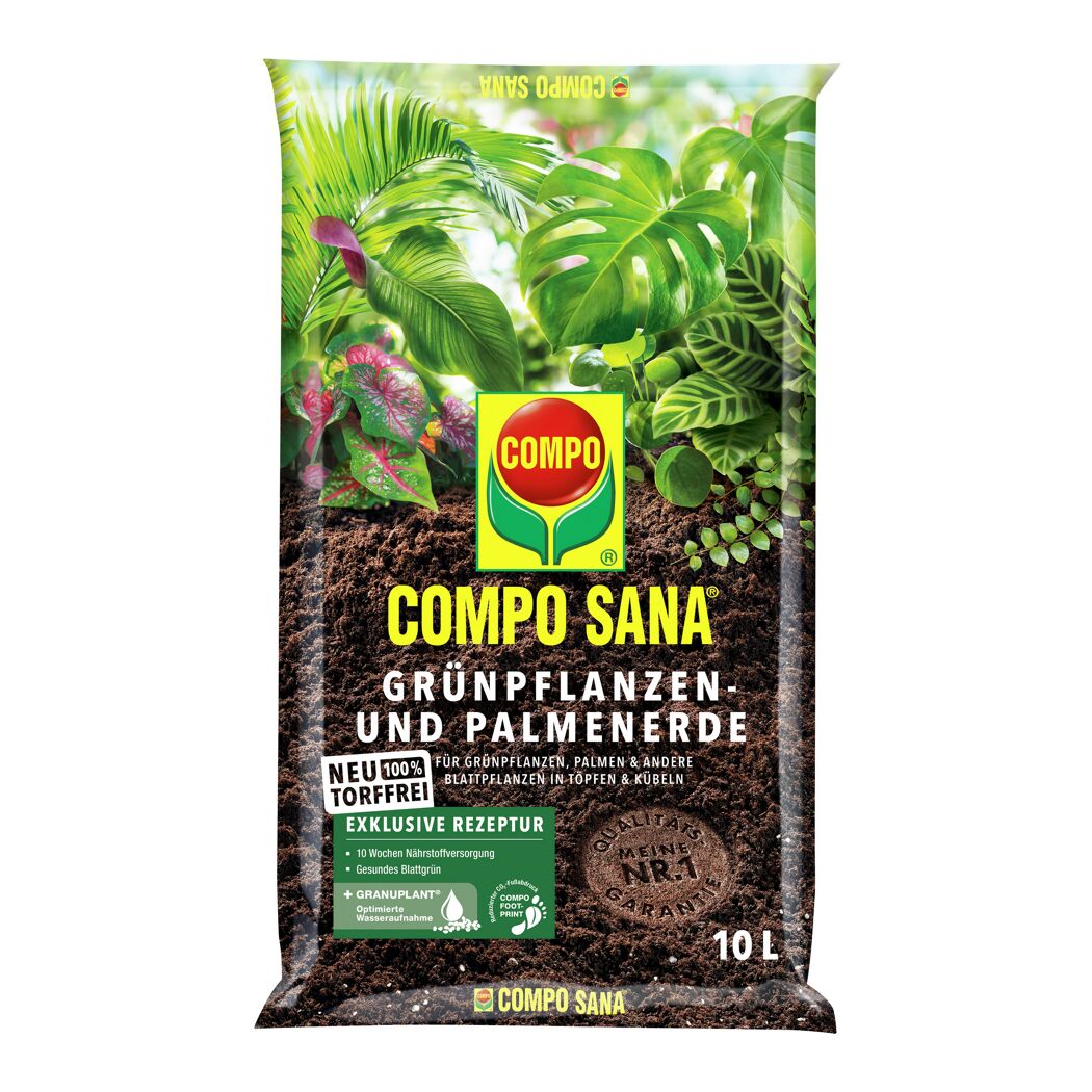Grünpflanzen- und Palmenerde 'Compo Sana' torffrei 10 l