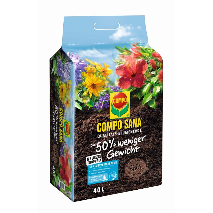 Qualitäts-Blumenerde 'Compo Sana' leicht torffrei 40 l