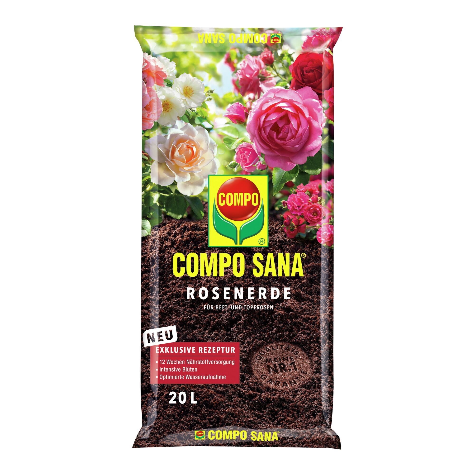 COMPO SANA Rosenerde für Beet- und Topfrosen 20l