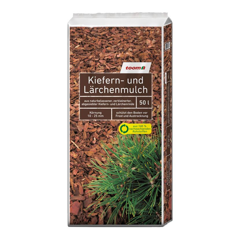 Kiefern- und Lärchenmulch im 50 l Sack