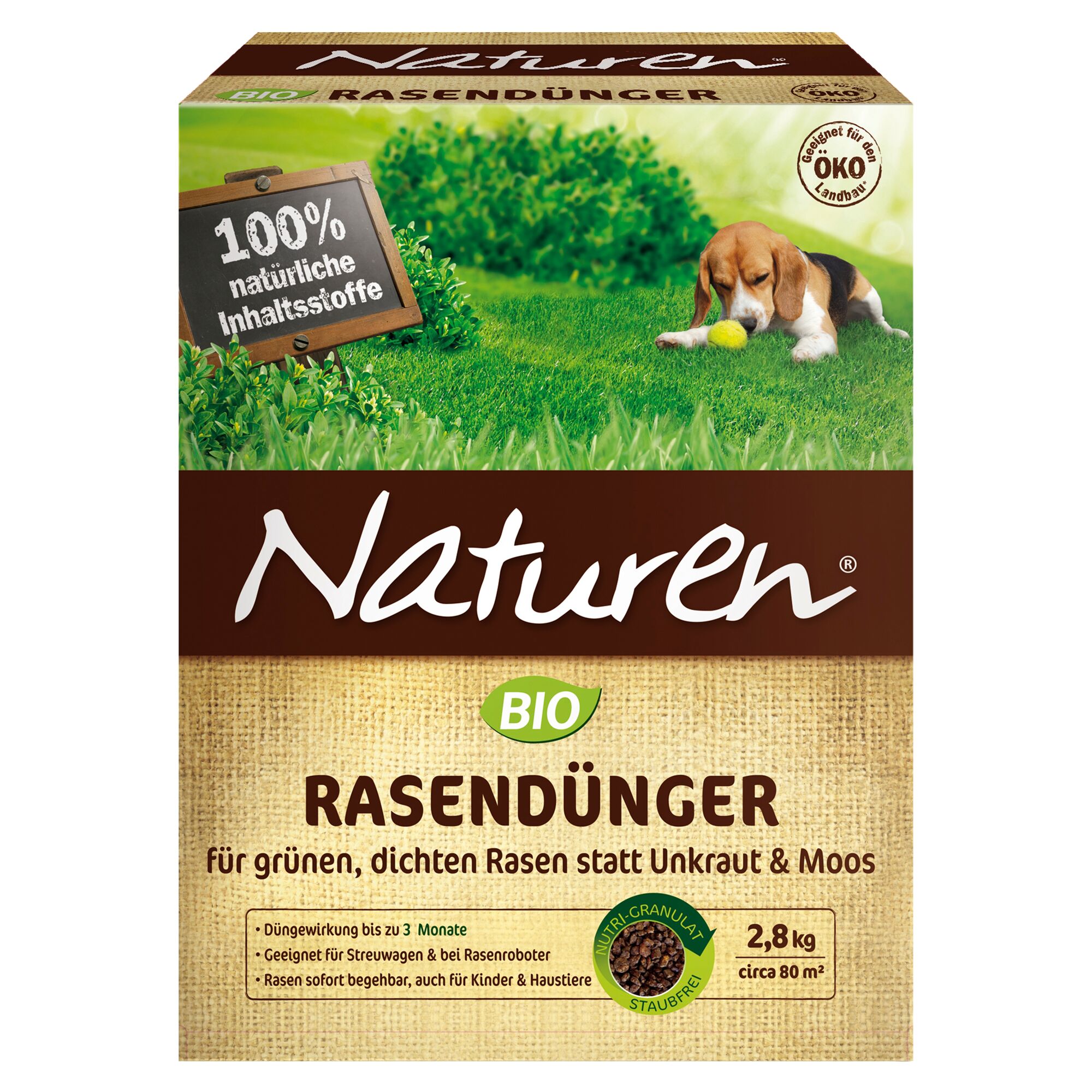 Naturen Bio-Rasendünger 2,8 kg für 80 m²