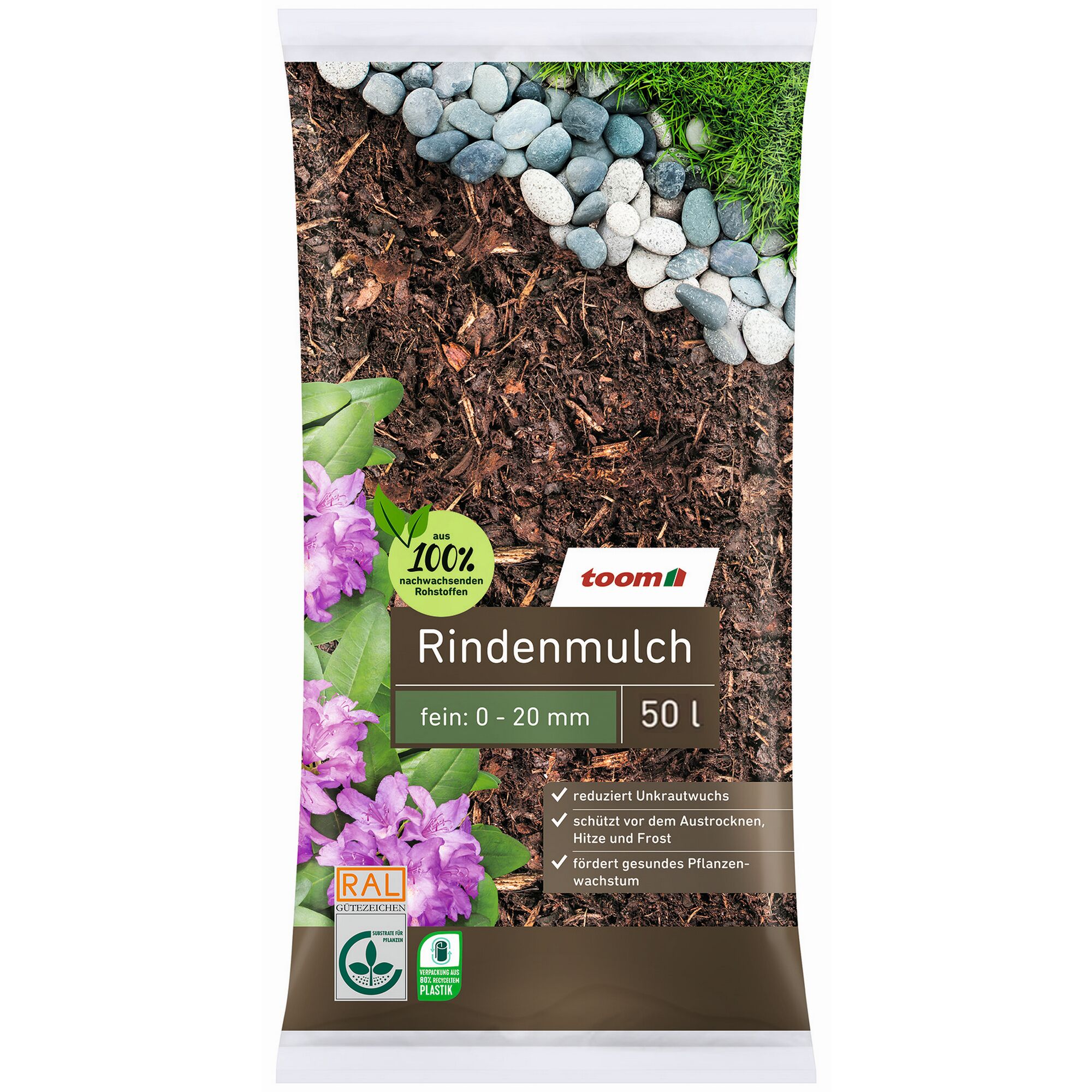 Toom Rindenmulch fein 0-20 mm, 50 l