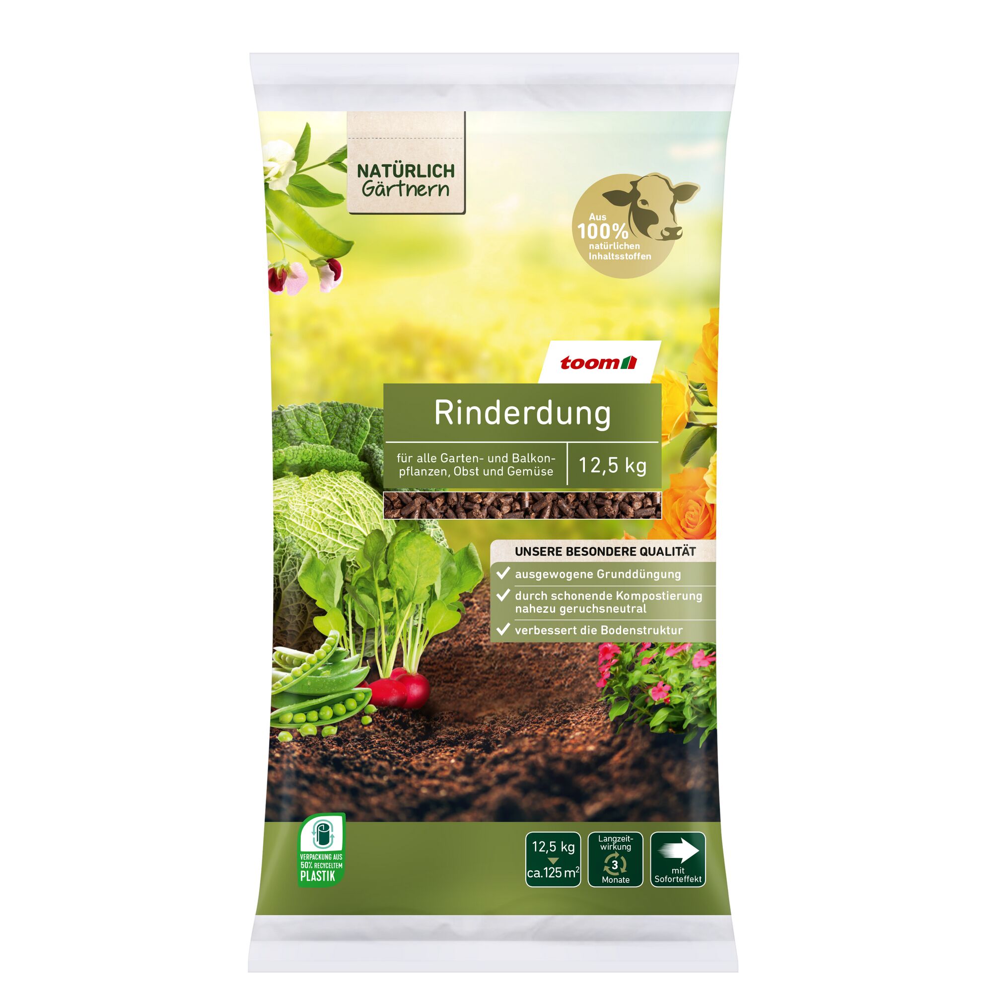 Toom Rinderdung 12,5 kg für Garten- und Balkonpflanzen