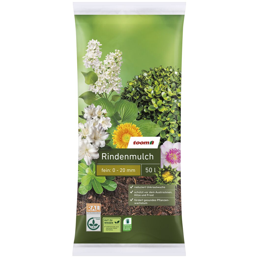 Rindenmulch im Sack