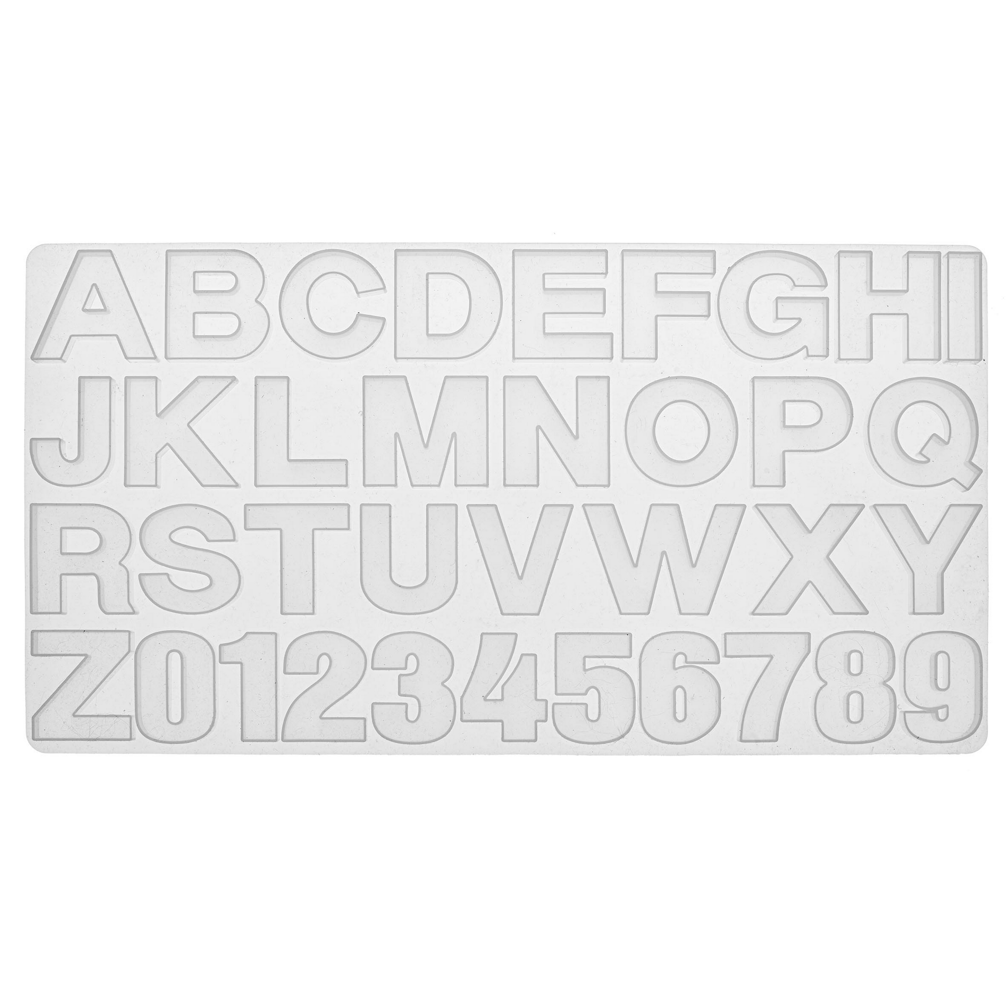 Silikon-Gießform Buchstaben und Zahlen 36 x 19 cm + product picture