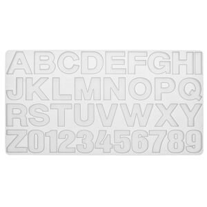 Silikon-Gießform Buchstaben und Zahlen 36 x 19 cm