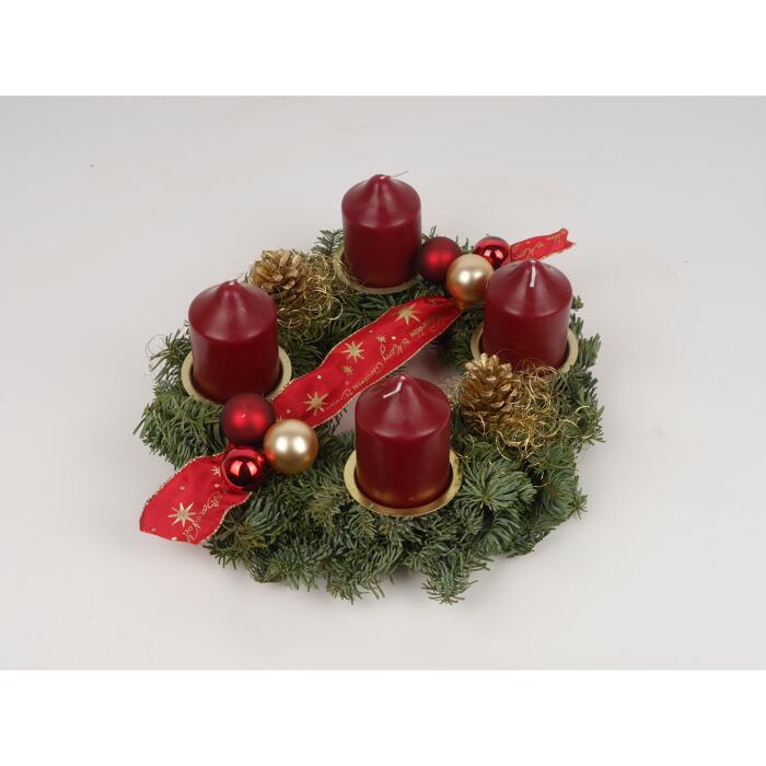 Adventskranz Mit Altroten Kerzen ǀ Toom Baumarkt