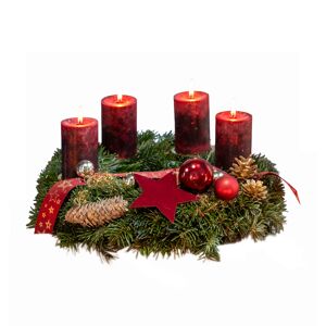 Adventskranz Nordmann rubinrot 35 cm