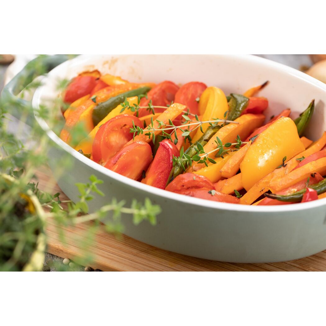 Gebratene Paprika und Tomaten mit Thymian