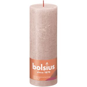 Stumpenkerze 'Rustik Shine' nebeliges rosa Ø 6,8 x 19 cm