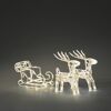 LED-Rentiere mit Schlitten 96 LEDs warmweiß 70 x 42 x 18 cm