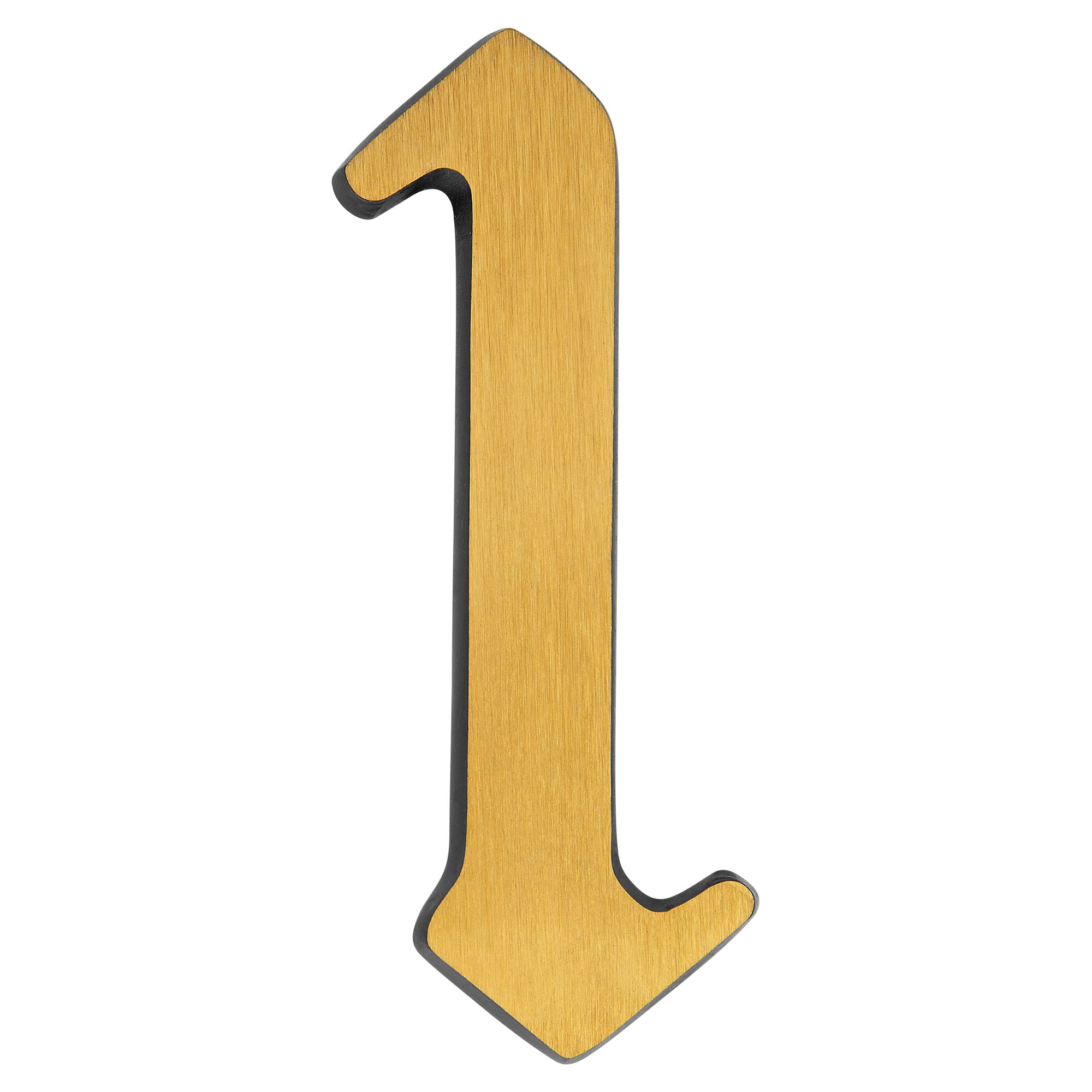 Hausnummer 1, Messing brüniert