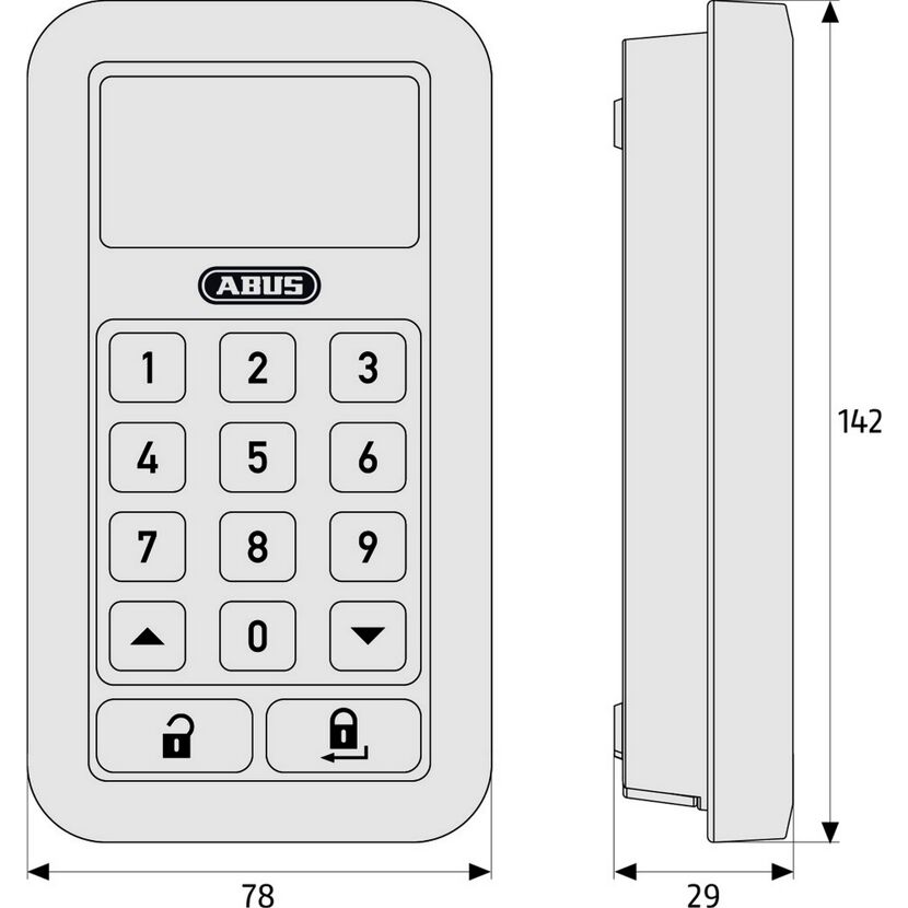 Funk-Tastatur 'CFT3000 W' HomeTec Pro