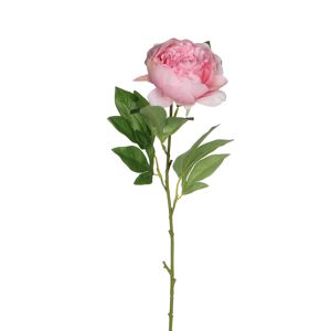 Kunstblume Pfingstrosen-Zweig rosa 76 cm