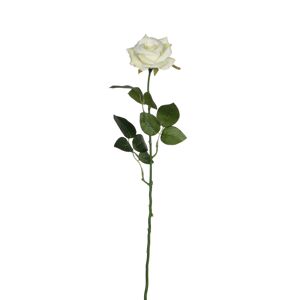 Kunstblume Rosen-Zweig cremefarben 66 cm