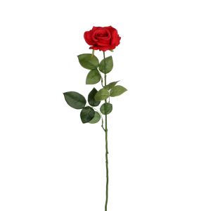 Kunstblume Rosen-Zweig rot 66 cm