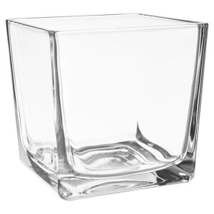 Windlicht „Eckard“ Glas transparent 14 x 14 cm