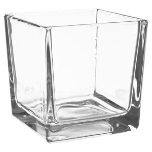 Windlicht „Eckard“ Glas transparent 8 x 8 cm