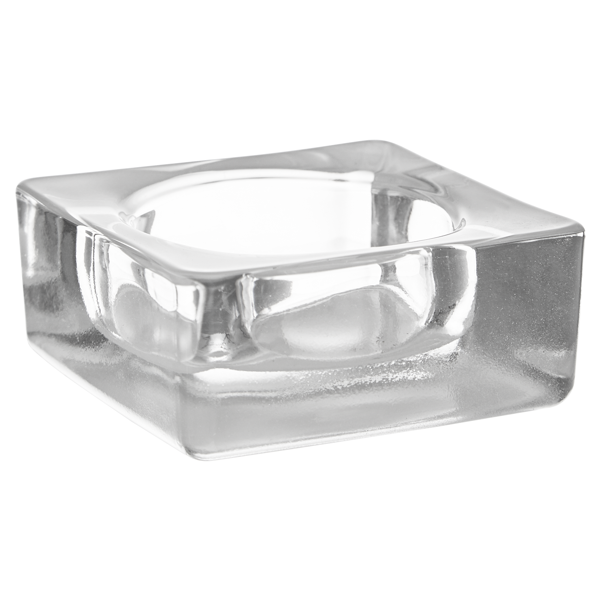 Kerzenhalter „Quad“ Glas 6 x 6 x 3 cm weiß + product picture