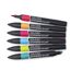 Sechs Windsor & Newton Brushmarker in verschiedenen Farben