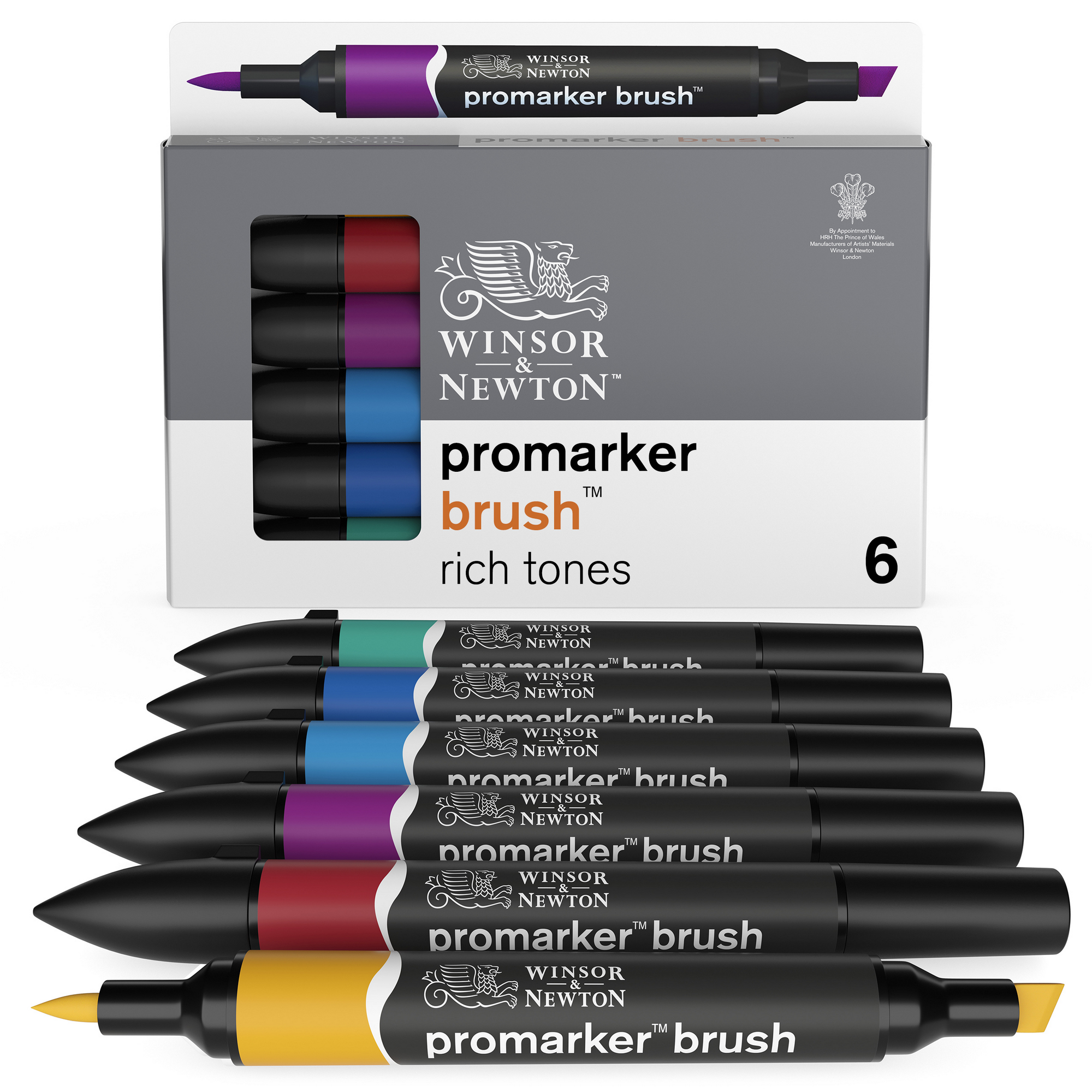 Promarker Brush 'Reiche Töne' mehrfarbig 6er-Set + product picture