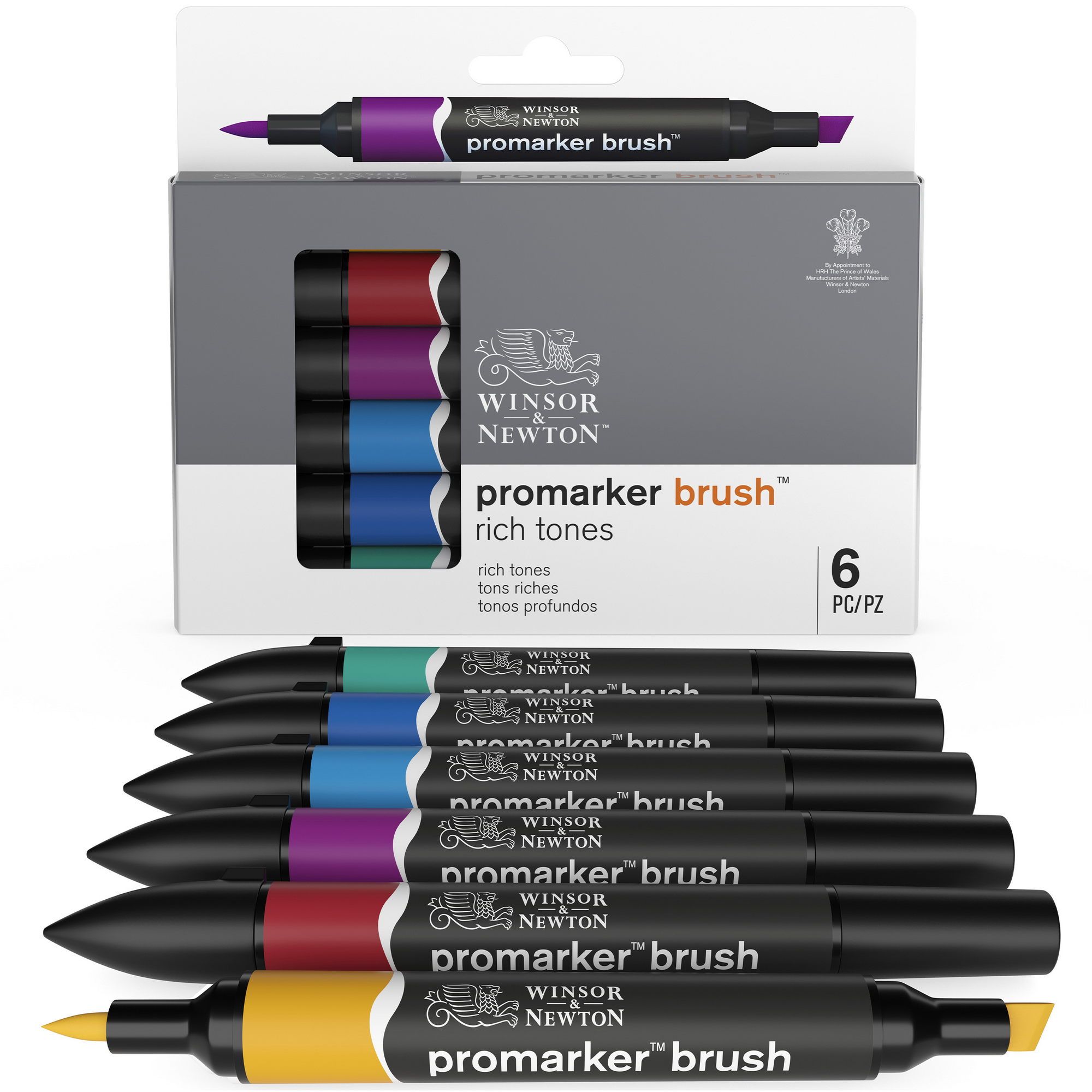 Promarker Brush 'Reiche Töne' mehrfarbig 6er-Set + product picture