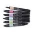 Sechs Windsor & Newton Promarker Brush Stifte in Pastelltönen