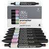 Sechs Promarker Brush Stifte in Pastelltönen