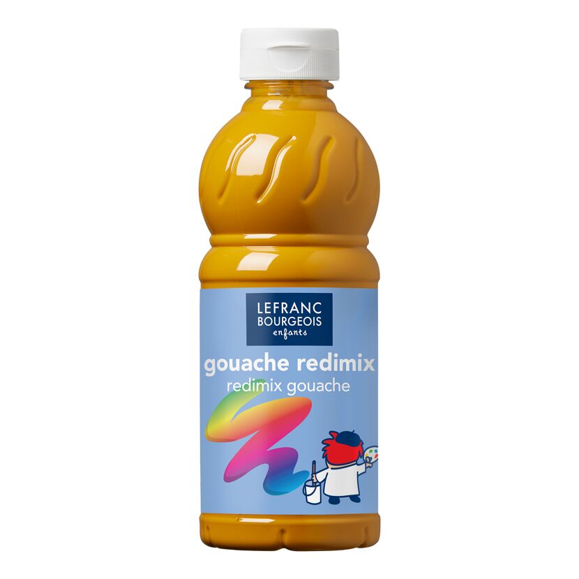 Flasche mit ockerfarbener Gouache Redimix von Lefranc Bourgeois